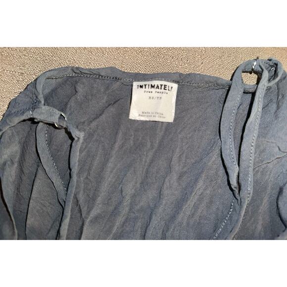 Intimately Free People Dress Women's Size XS Grey Flowy Black Crochet Trim EUC - Picture 5 of 9